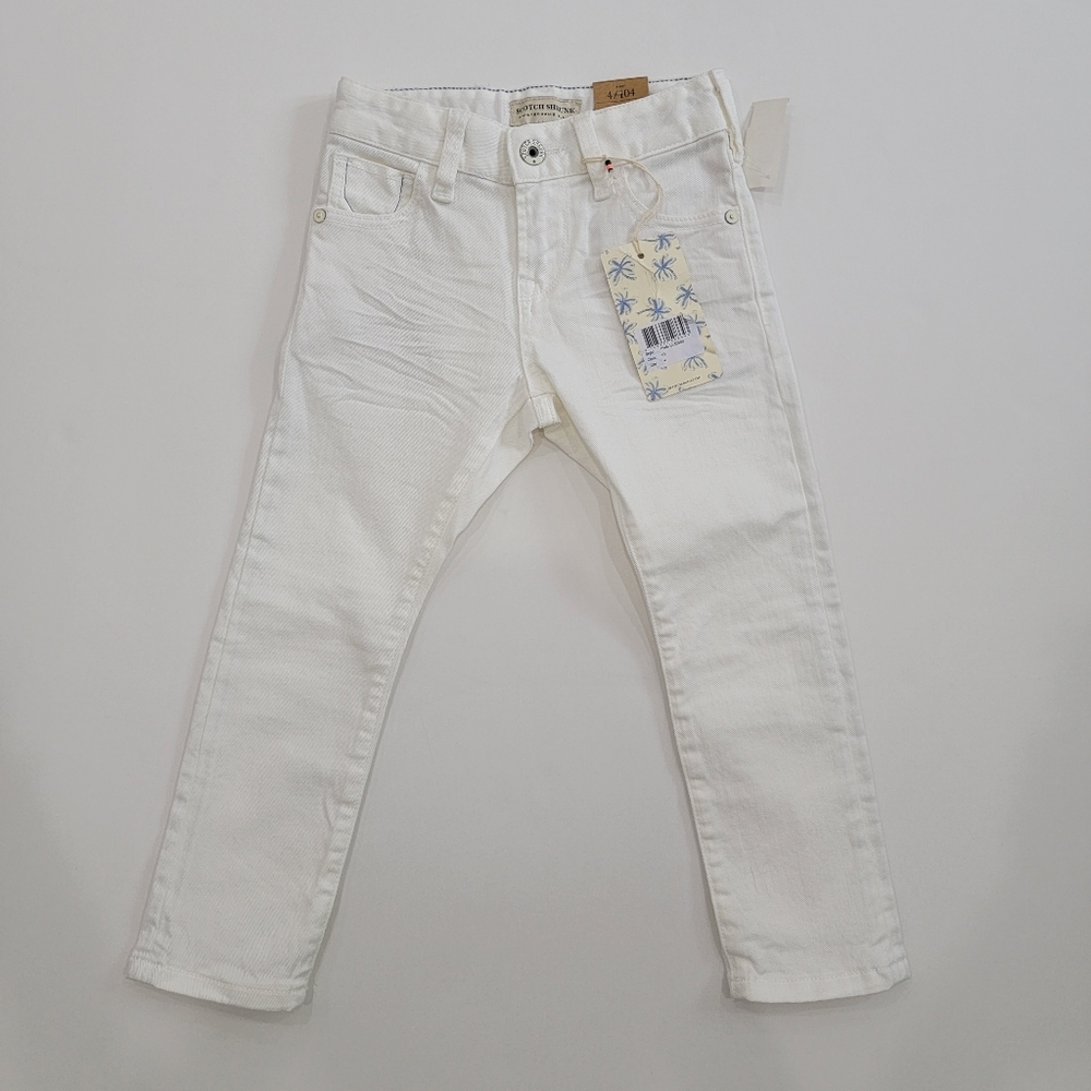 🆕️4T Scotch Shrunk White Jeans